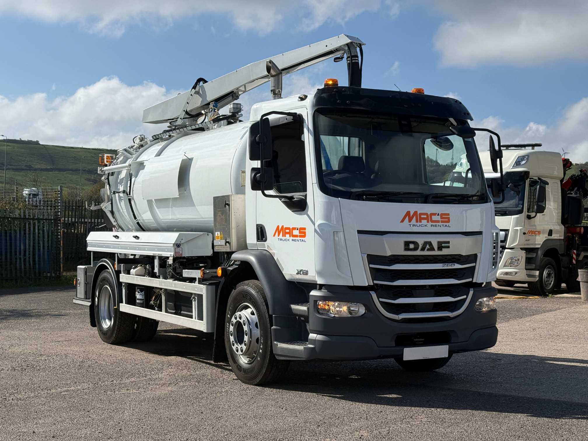 Whale tanker truck ready to rent or hire