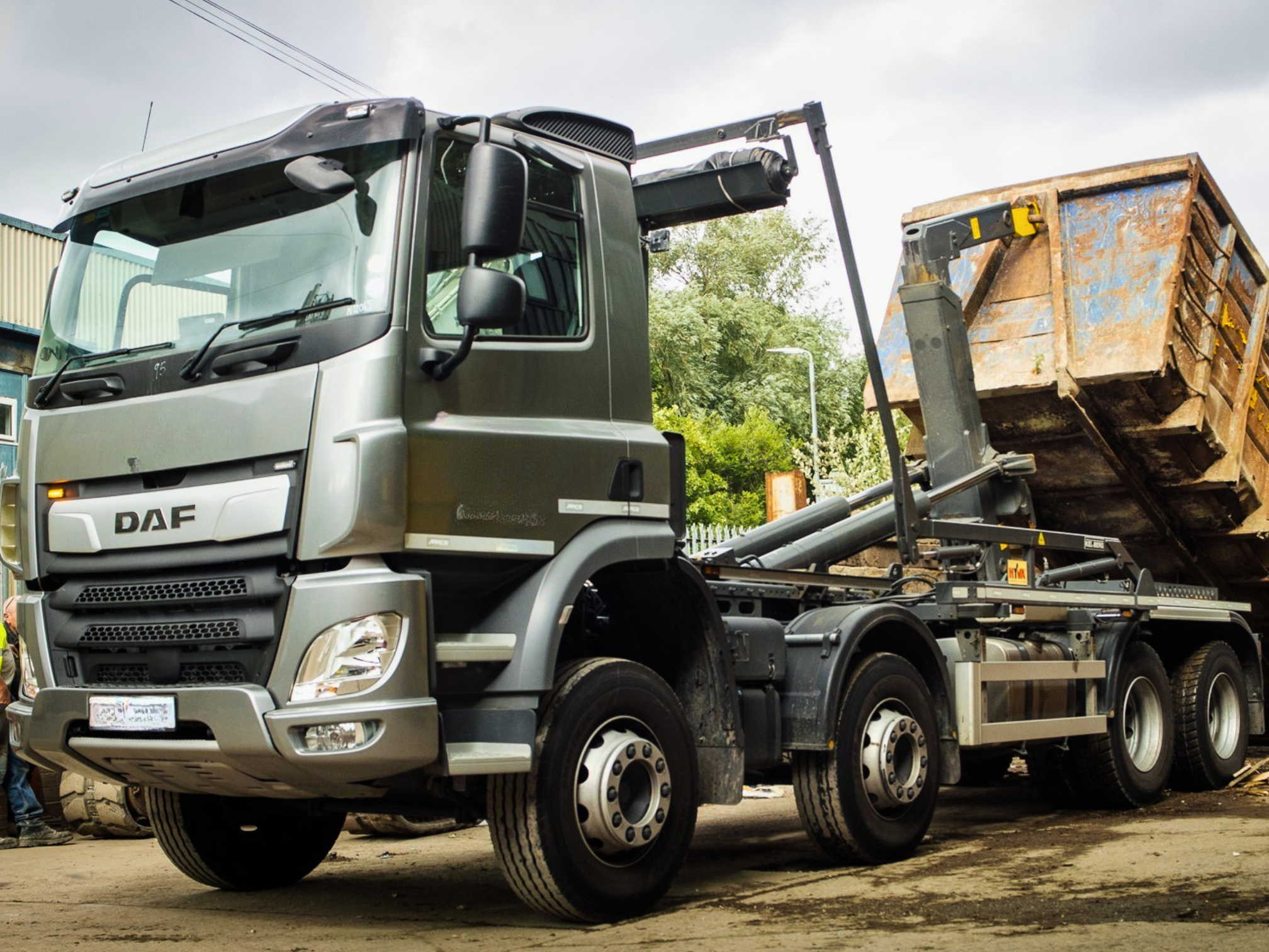 A hookloader truck available to rent and hire