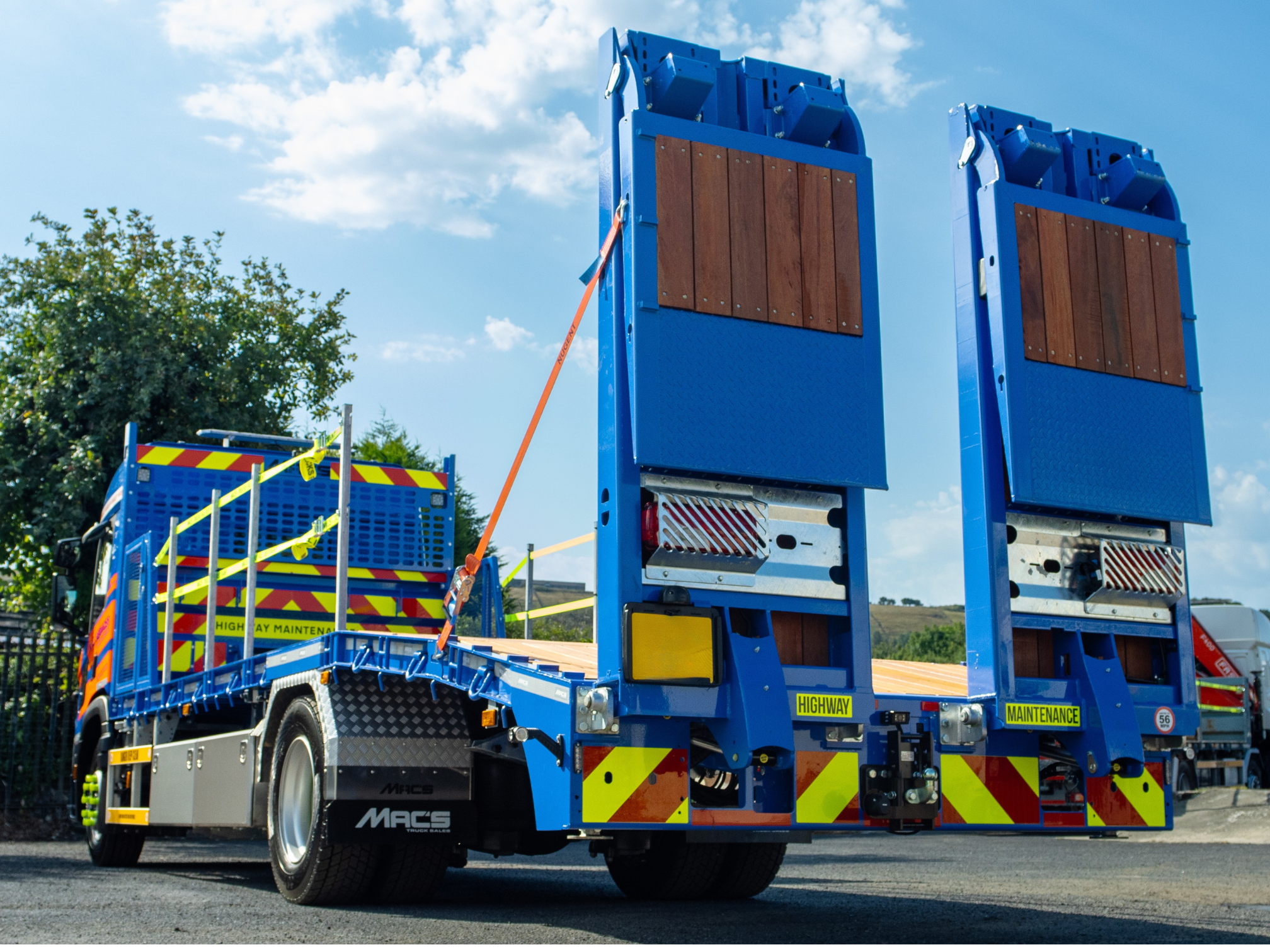 A beavertail truck available to rent and hire
